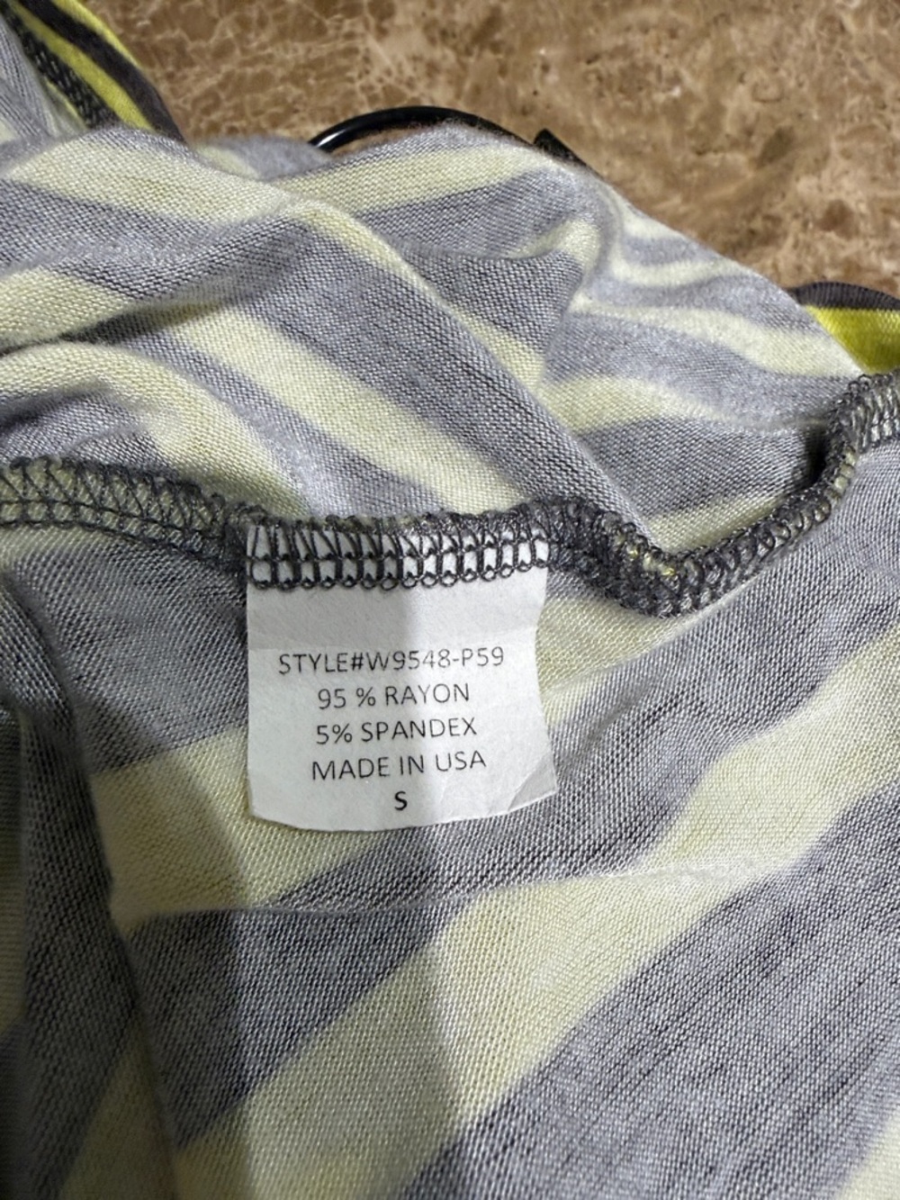 Madison Yellow and Black Striped Scoop Neck Tank - Picture 4 of 4